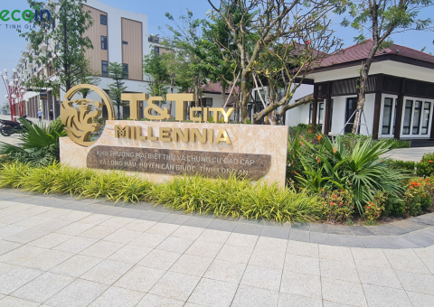 Gạch nghệ thuật ngoài trời, Ngói phẳng kiểu Pháp Secoin tại Dự án Khu đô thị T&T City Millennia (tỉnh Tây Ninh)