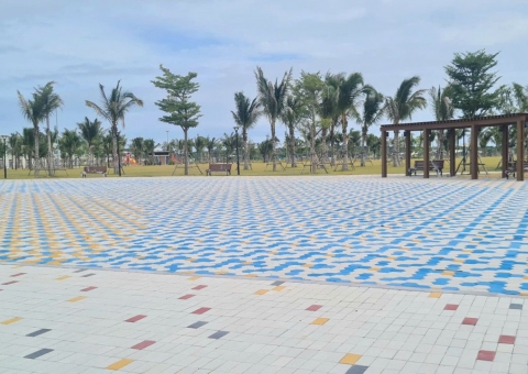 Gạch Sabbiato tự chèn Secoin tại Vinhomes Happy Home Cam Ranh