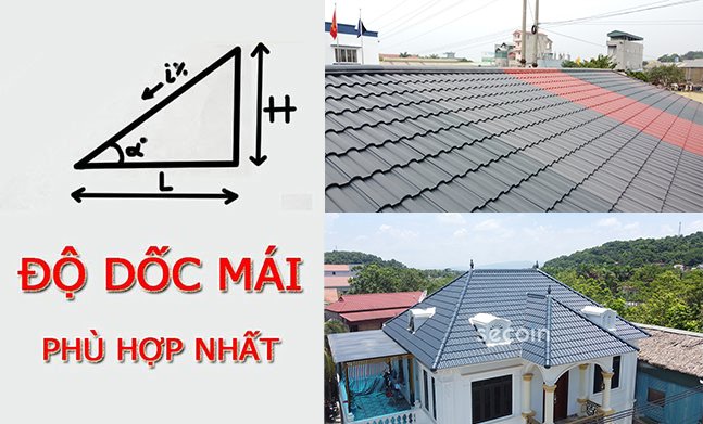 Độ dốc mái ngói là tiêu chuẩn quan trọng quyết định chất lượng và thẩm mỹ