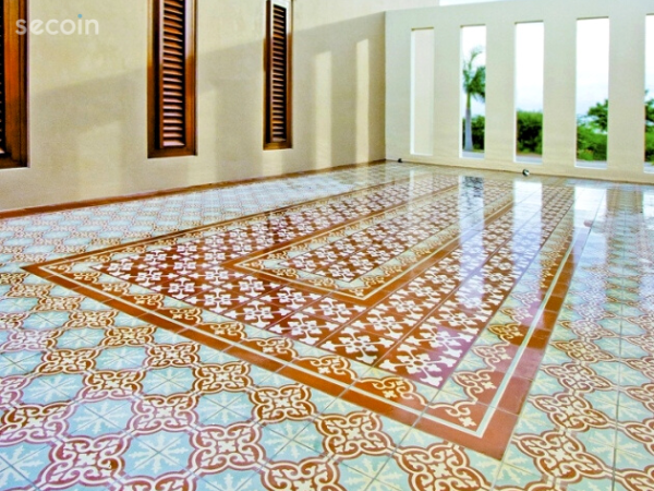 Phong cách Vintage luôn ưu tiên sử dụng gạch bông