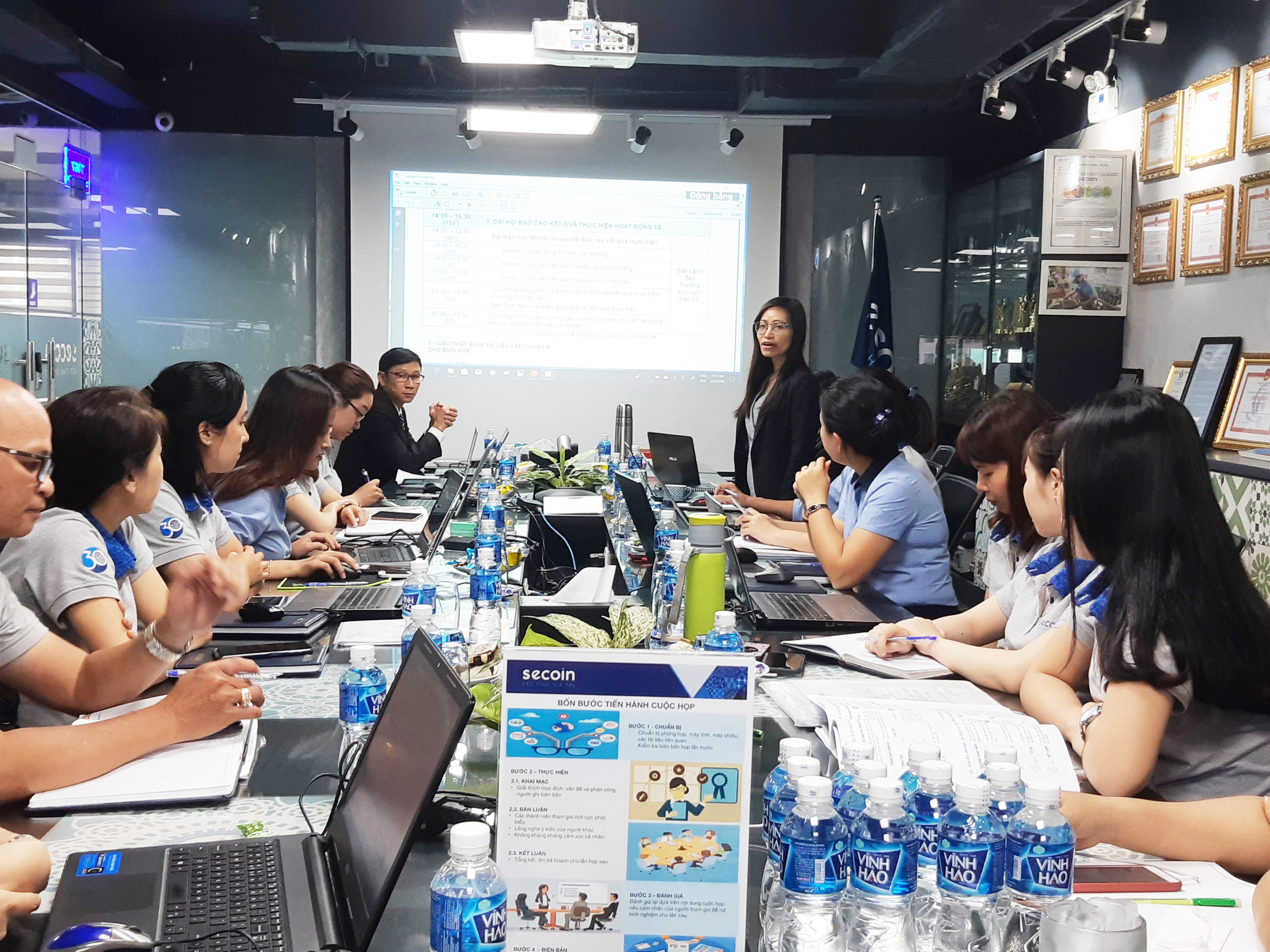 Hiện trường đào tạo 5S tại văn phòng Secoin