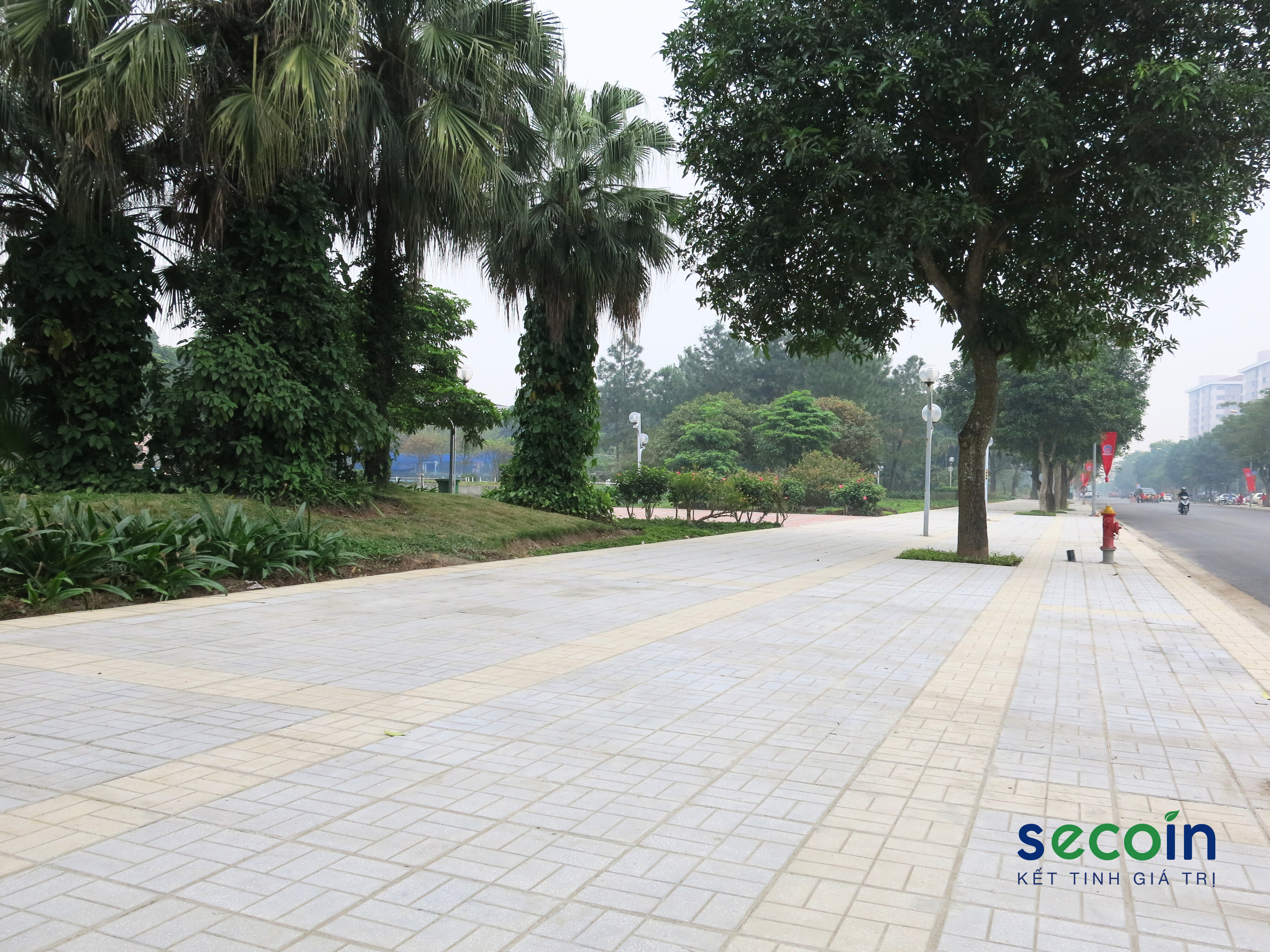 Gạch Terrazzo ngoài trời Secoin được lựa chọn sử dụng tại Khu đô thị Đặng Xá Gia Lâm – Hà Nội.