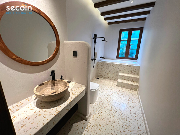 Gạch Terrazzo nội thất Secoin tại Lotus Home Cafe, Phú Quốc Kiên Giang