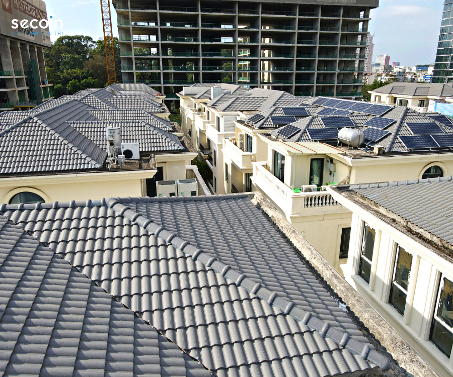 Ngói sóng tròn màu ghi xám