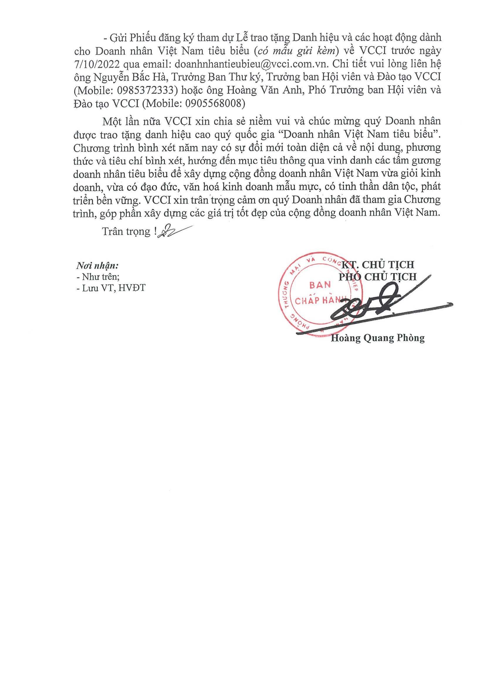 MR. DINH HONG KY – SECOIN’S CHAIRMAN IS HONORED TO RECEIVE THE AWARD 