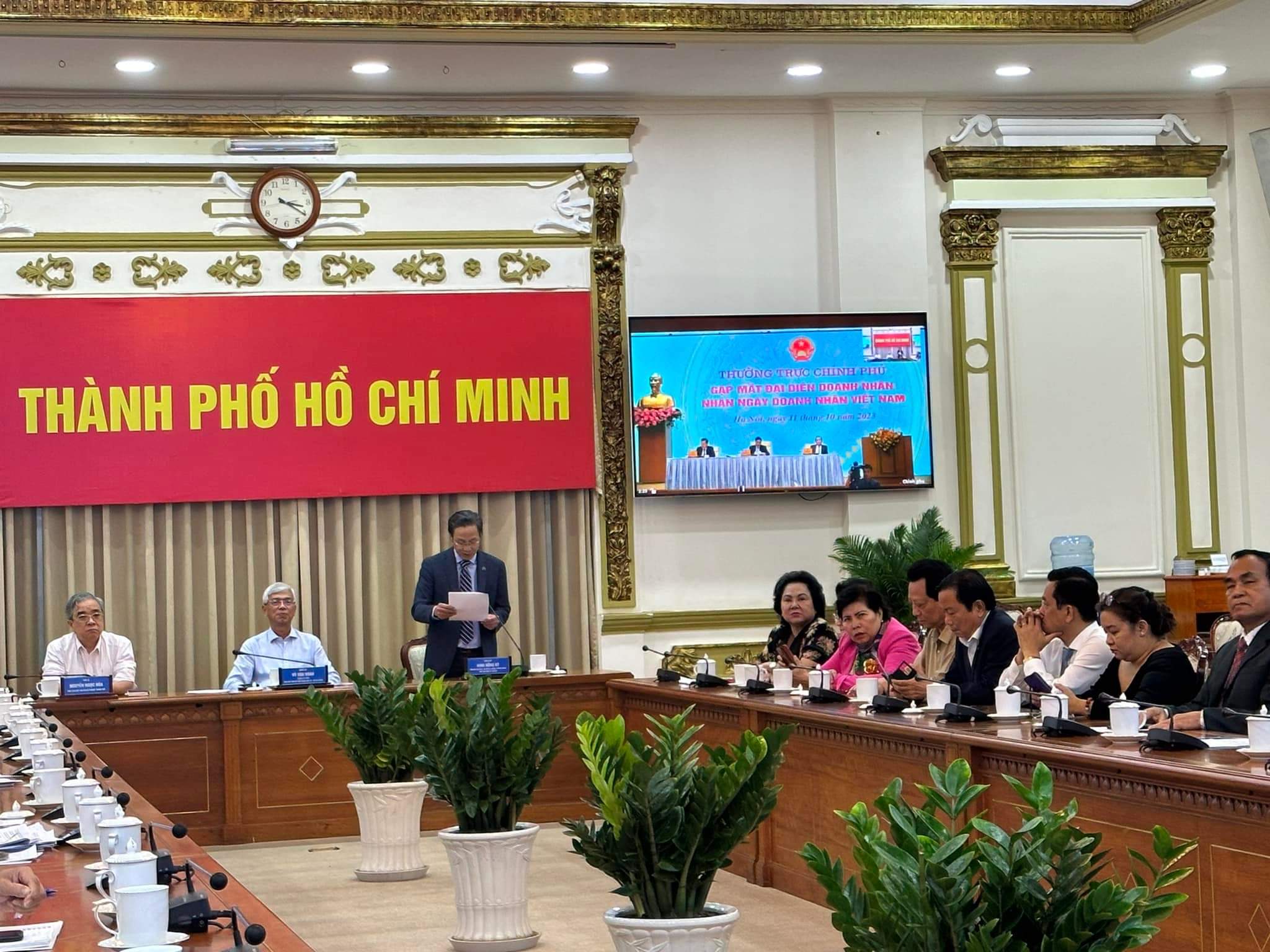 Ông Đinh Hồng Kỳ - Chủ tịch Secoin tham gia buổi gặp mặt giữa Thủ tướng Chính phủ và đại diện Doanh nhân Việt Nam