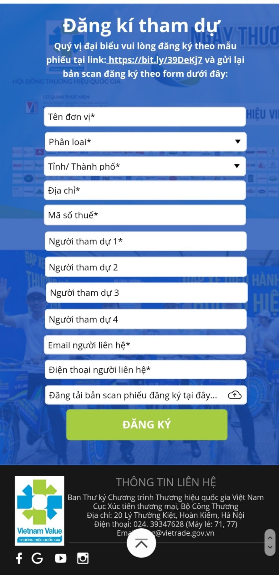 Diễn đàn THQG 2021- Phiếu đăng ký