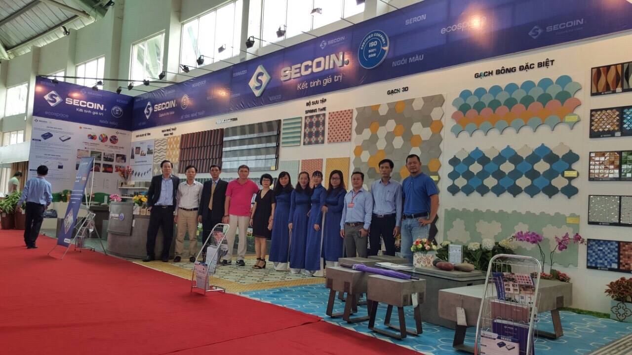 Secoin trưng bày gạch ngói nghệ thuật không nung tại Vietbuild Đà Nẵng 2016