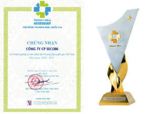 Certificate of Vietnam National Brand 2020 - 2022 for Secoin